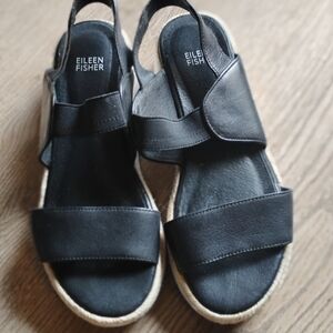 Eileen Fisher Black Sandals